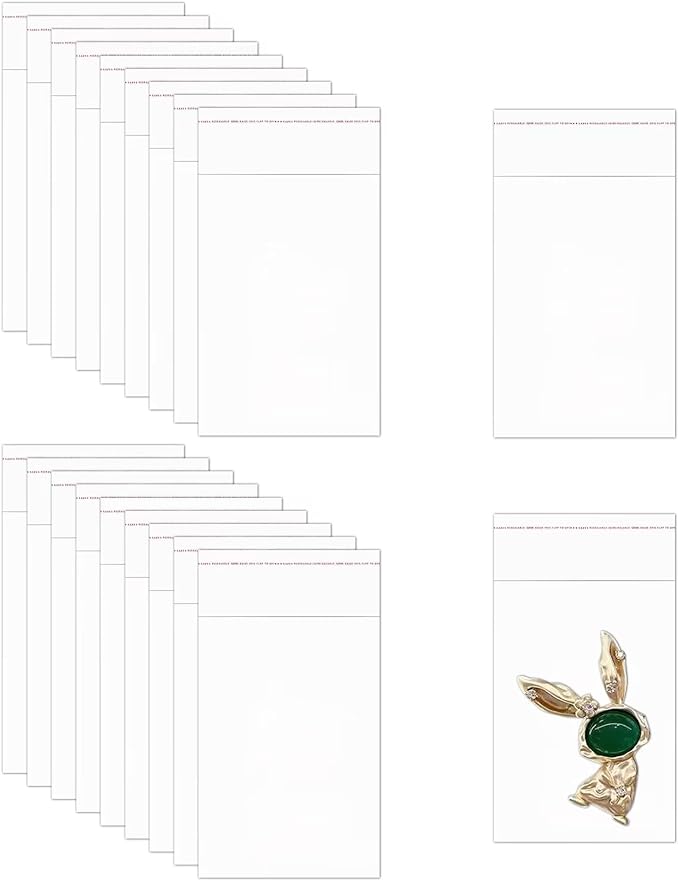 Tiny Clear Adhesive Bags 2x3'' 500pcs Self Sealing Cello Bags Sealable OPP Poly Bags for Candy Jewelry Necklaces Board Games Paper Clip Diamond Battery