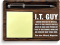 Funny I.T. Guy Sticky Note Holder, Cool Tech Support Work Appreciation Gifts for Tech Guys, I.T. Guy IT Tech Self-Stick Note Pad Holders