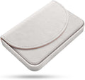 Business Card Holder，PU Leather Business Card Case Color Printing Pattern Card Holder Wallet，Pockets Magnetic Credit Card Holders for Men and Women，White