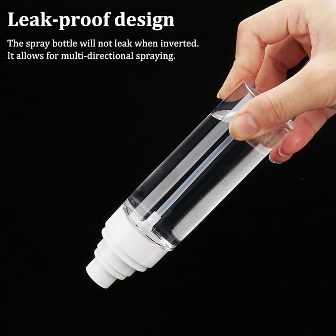 Cosywell Fine Mist Spray Bottles 3.5oz/105ml 5 Pack Leak Proof Mister Spray Bottle Refillable Plastic Hair Spray Bottle for Perfume Skincare Toners Water Cosmetics (Clear)