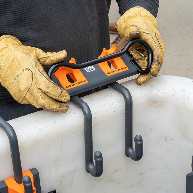 KLEIN TOOLS BC312 Lineman S-Hook, Made in USA, for Utility Buckets with 3-Inch Lip, Connects to All Bucket Work Center S-Hook Modules