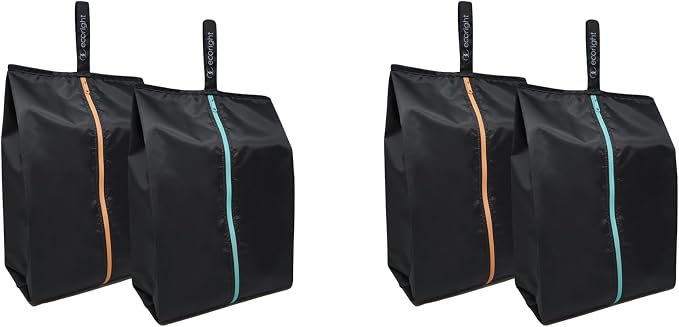 Ecoright Shoe Bags for Travel, Set of 2, 100% Recycled Water-Resistant Zipper Pouch Bags, Shoe Bags for Storage, Travel Essentials for Men & Women