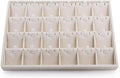 Oirlv Stockable 24 Grids Insert Jewelry Tray Pendant Earrings Storage Trays Showcase Display Organizer