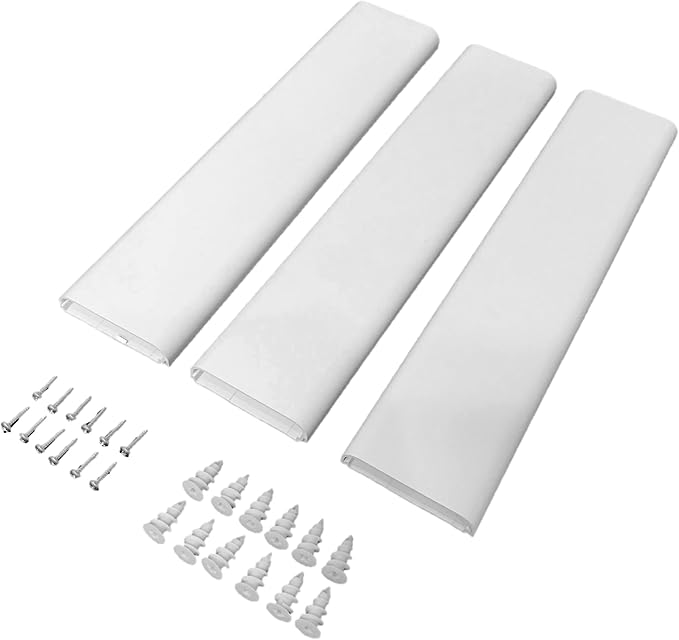 Legrand Wiremold C30S 48 Inch 3 Piece Flat Screen TV Cord Cover Kit, Organizer for Wall, Holds Up to 10 Cords or Cables, Sustainable Packaging, White (1 Pack) | Cord Hider, On Wall, Hide up to 10 Cords, Cut to Size, Customizable, Cable Concealer, Remov...