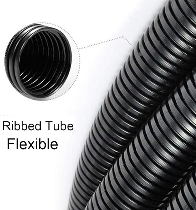ZhiYo 20FT 3/4" Wire Loom Split Tubing Auto Wire Conduit | Flexible Cover, High Temperature Heat Resistant -40F to 257F, Plastic Cover for Electrical Wires & Cables