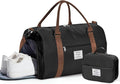 Gym Bag Womens Mens with Shoes Compartment and Wet Pocket Travel Duffel Bag for Women for Plane Sport Gym Tote Bags with Toiletry Bag Waterproof Weekend Overnight Carry on Bag Hospital Holdalls
