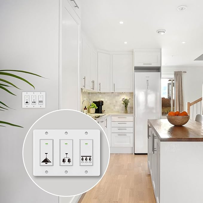 400 Pcs Light Switch Sticker Labels, 40 Designs Transparent Switch ID Stickers Switchboard Label Decals for Home, Kitchen, Bathroom, Office School, 19x19mm