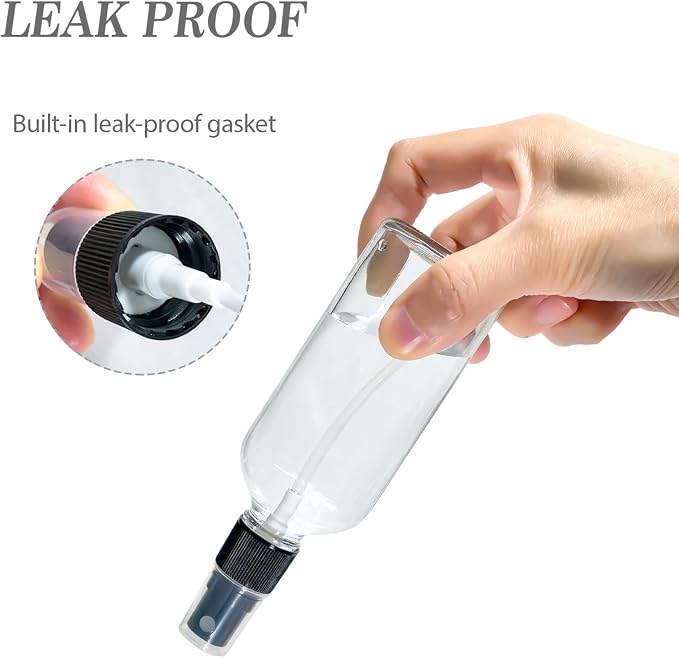 3.4 oz Glass Spray Bottles,Empty Fine Mist Refillable Travel Spray Bottle for Cleaning,Perfume,Aromatherapy,Cosmetic Sprays,Hair,Essential Oils with Fine Mist Dispenser（3 Pack）