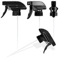 4 Pack Spray Nozzle for Bottles, Trim-to-Fit Tube; Plastic (Black) | Spray Bottle Nozzle Replacement; Fits 8 and 16 Oz; Trigger Sprayer with Mist, Stream & Off Modes; for Cleaning and Garden