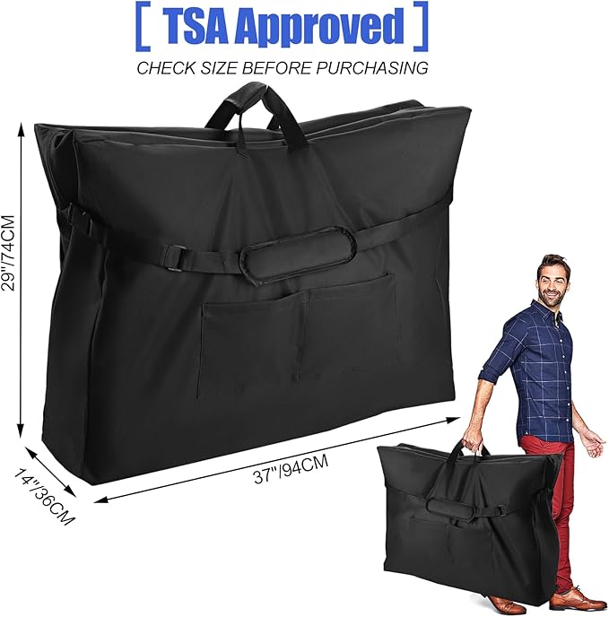 Upgraded Rollator Travel Bag, 840D Extra-Large Wheelchair Travel Bag, Carry Bags with Padded Straps for Folding Rollator Walkers, Transport Chairs, Car and Airplane TSA Traveling (37”L X 29”H X 14”W)