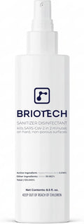 BRIOTECH Sanitizer Disinfectant Hypochlorous Spray, Kill 99.99% of Viruses & Bacteria, Control Mold, Eliminate Odor, Gentle for Nursery & Play Rooms, Food Contact Surface Sanitizer, 8.5 fl oz