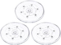 uxcell 3Pack Acrylic Lazy Susan Turntable, 5" Spinner Lazy Susan Turntable Organizer, Acrylic Ball Bearing Rotating Tray for Pantry Spice Rack Decorating, Clear