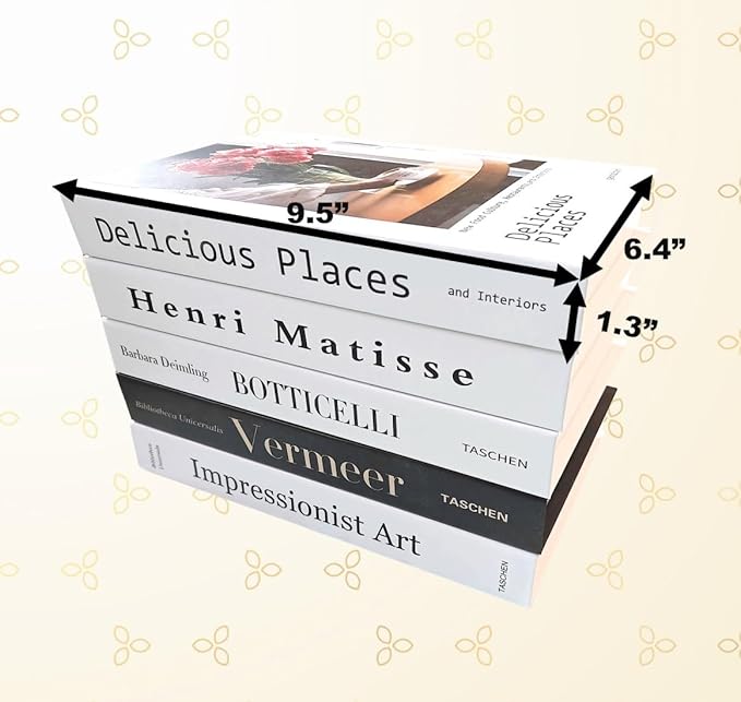 Faux Books for Decoration 5PCS Decorative Books Aesthetic Modern Organic Home Minimalistic Shelf Desk Decor Stack Fake Book Display Coffee Table Decoración Living Room Interiors Design Decorations