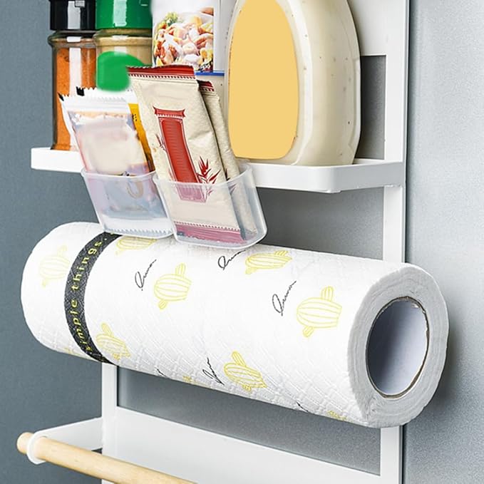 Garneck 16pcs Fridge Side Door Organizer Easy Install Sauce Bag Holder for Kitchen Storage Vertical for Condiments and Snacks for Refrigerator Side Door Use