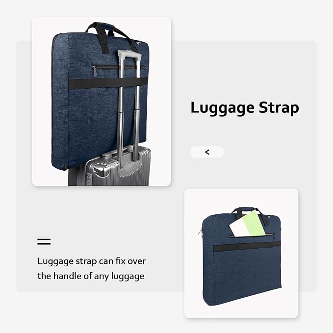 MATEIN Travel Garment Bags, Large Convertible Carry On Garment Bag, Blue | Wrinkle-Free, Hanging Travel Suit Luggage, 2 in 1 Suit Carrier Suitcase, Shoulder Strap, For Business Trip, For Men Women