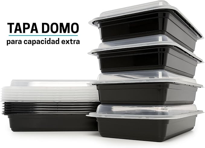 Igluu Meal Prep Containers Reusable (10 Pack) 1 Compartment – 28oz | Food Containers with Lids – Stackable, Microwave, Freezer & Dishwasher Safe – BPA-Free