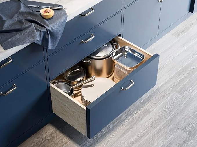 GRITLY Built In USA - Baltic Birch Dovetail Replacement Cabinet Drawer Box - Kitchen Cabinet Slide Out Shelves - Custom Size Wood Drawer - No Slides Included