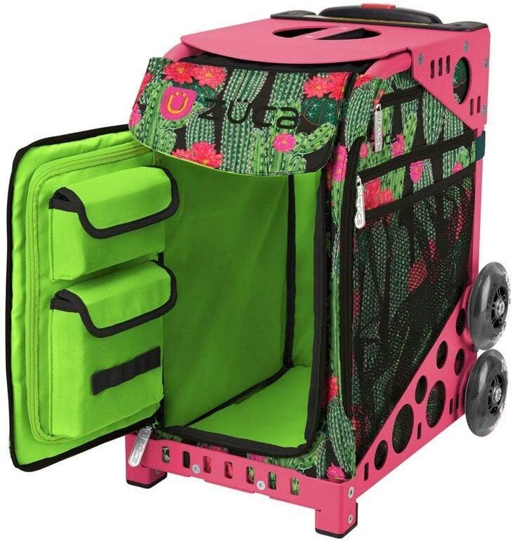 ZUCA Desert Blossoms Sport Insert Bag and Pink Frame with Flashing Wheels