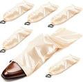 Ersmak 6 Pack Shoe Bags for Travel - Satin Shoe Bag with Drawstring - Beige Shoe Storage Bags for Protecting Storage Shoes - 17.7 x 7.9 In