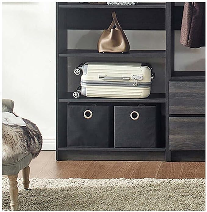 Maykoosh Closet System Organizer - Customizable Walk-in Wardrobe Storage Black/Model ECB 3 Closet