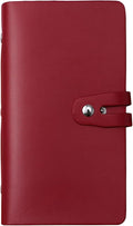 RFID Credit Card Holder, Leather Business Card Organizer with 96 Card Slots, Credit Card Case for Managing Your Different Cards and Important Documents to Prevent Loss or Damage (Dark Red)