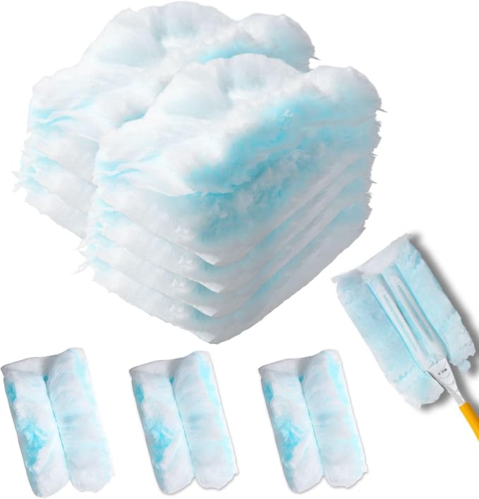 Duster Refills,Static Dust Removal Brush Disposable Replacement Head Compatible with Swiffer Duster Refills for Electronics, Furniture, Blinds, Ceiling Fans (Blue, 30 PCS)