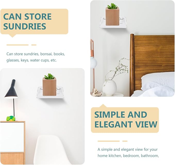 COHEALI European Style Wall Mount Organizer Rack Easy to Install Household Storage Shelf for Bedroom Kitchen Stylish Wall Hanging Storage Random Style Design