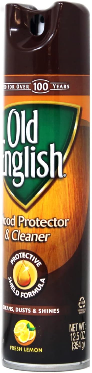 Old English Aerosol Wood Protector & Cleaner, Fresh Lemon 12.50 oz (Pack of 3)