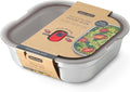 BLACK + BLUM Lunch Box - Meal Prep Containers Reusable for Picnic & Camping - Microwavable Stainless Steel Lunch Dinner Food Storage Box with Leak Proof Lid - Dishwasher Oven Safe - Large Square 37oz | Leak Proof & Airtight, Durable & Reusable, Stackab...