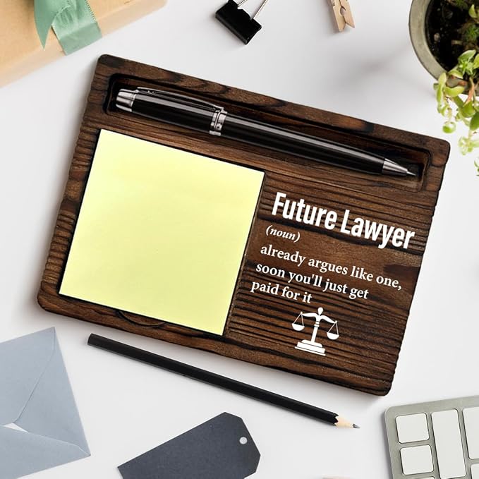Future Lawyer Sticky Note Holder, Lawyer Gifts for Attorney Paralegal Law Students Law School Graduate Attorney