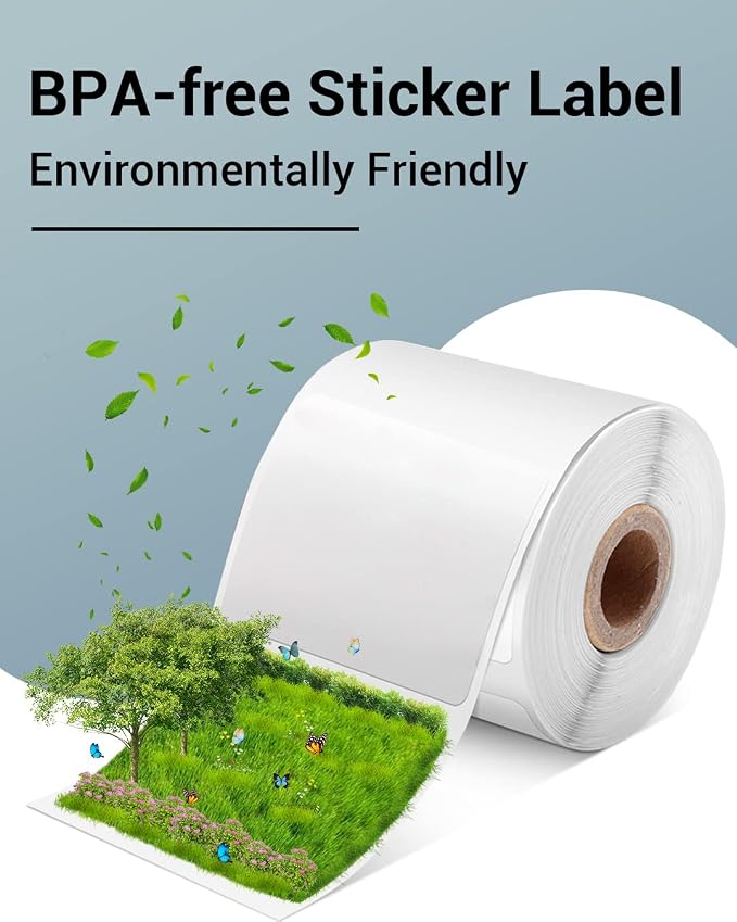 Phomemo Labels, 1.96'' x 2.75'' Sticker for M110/M100/M220/M108, 270 PCS | Square 50x70mm Waterproof Thermal Sticker, 1 Roll, Use for Barcode, Logo,Listing, Business, Home,Organization, Office, White