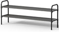 Kitsure Shoe Rack, 39" Wide Extra-Long Shoe Organizer, 2-Tier, Black | Closet, Front Door Entrance, Entryway, Stackable & Detachable Shelf, Closet Organizers and Storage
