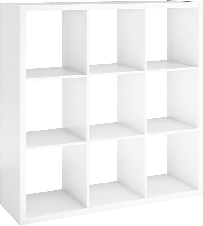 ClosetMaid Decorative Open Back 9-Cube Storage Organizer, White