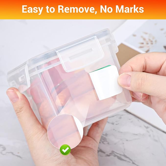 Segarty Food Label Stickers, 300 Pcs Blank Expiration Date Stickers to Write On, with 1 Black Pen, Waterproof Removable Freezer Labels for Glass Spice Jars, Canister, Food Container