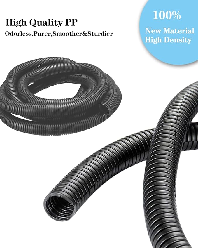 1/4 Inch Wire Loom Split Tubing - 16.5 ft Cord Protector Electric Wires Covers, Automotive Wire Flexible Conduit, Plastic Wire Cover