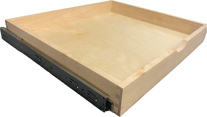 Couver Pull Out Drawers For Cabinets, 30"W x 21"D x 3"H Soft Close Slide Out Wood Shelves Storage Organizer for Kitchen, Finished, Heavy-Duty, Non-Assemble