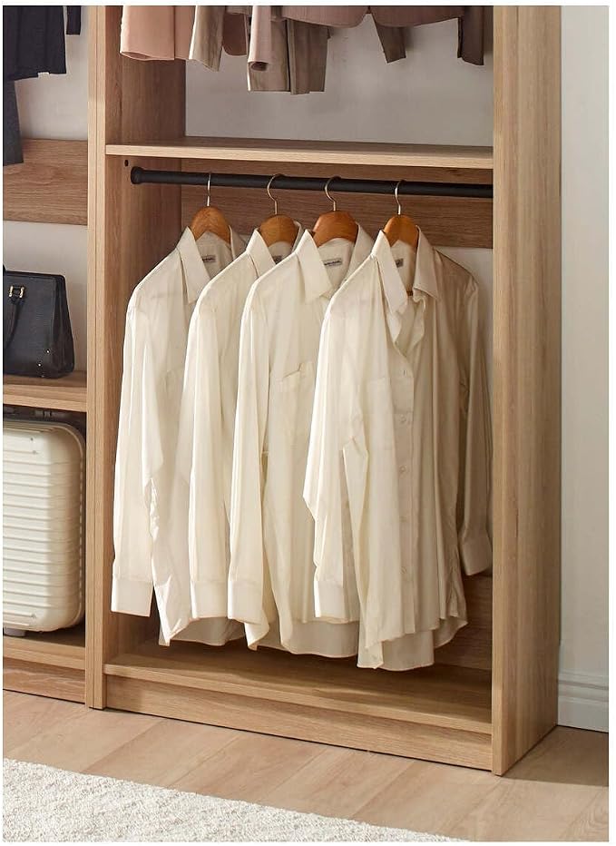 Maykoosh Closet System Organizer - Customizable Walk-in Wardrobe Storage Oak/Model ECBA 4 Closet
