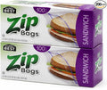 Sandwich Zip Bags - 200 Count | Leak-Resistant, Freezer Safe Food Storage Bags | BPA-Free Durable Resealable Zip Seal for Sandwiches, Meal Prep, Fruits & Food Storage | DURRA BEST