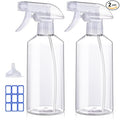 JohnBee Spray Bottles - 16.9oz/2Pack - Premium Adjustable Spray Bottles for Cleaning - No Leak And Clog Mister Spray Bottle - Spray Bottle For Hair, Plants, Pet, Vinegar, And Rubbing Alcohol Reagent