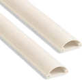 ZhiYo 85in Cord Covers for 1-2 Wires on Wall, D-Shaped 1" W x 0.4" H, Beige | Curved Design, Low-Profile Cord Hider, Self-Adhesive Cable Management Raceway for Wall-Mounted TV Wires, 6 Pack (14.2" Each)