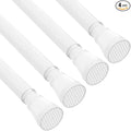 AIZESI 4pcs Tension Curtain Rod Spring Tension Rods for Windows 30 to 64 Inch, 7/8 Diameter White, Adjustable Curtain Rod Spring Tension Curtian Rod for Bathroom, Kitchen, Cupboard