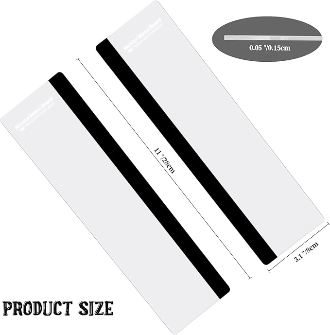 MDOZQ Office Desk Accessories 2pcs Computer Monitor Memo Board Message Board Supplies for Women Men Sticky Note Holder Home Desktop Decor