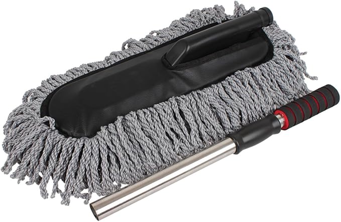 Soft Microfiber Car Duster, Cleaning Exterior Scratch Free Duster, Multi-Purpose Dust Remover with Extendable Handle for Car