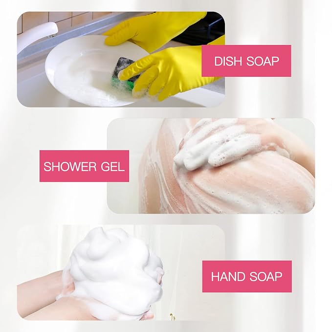 Travel Foam Pump Bottle - 2oz Small Size Foaming Hand Soap Dispenser - Mini Portable Mousse Lash Shampoo Kit Container for Hair - Empty Leak Proof Plastic Rose Red Foamer 3Pack