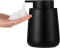 Enra Foaming Black Soap Dispenser,12 oz Ceramic Hand Soap Dispenser, Refillable Dish Soap Dispenser,Modern Foam Soap Dispenser for Bathroom,Kitchen with Easy-to-Press Pump (Black Foam Type)