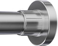 Ausemku Shower Curtain Rod 32-80 Inch Adjustable - 1 Inch Diameter Heavy Duty No drill Spring Tension Shower Rod, Non-Slip Rustproof Telescopic Rod for Bathroom, Nickel