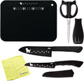 Cute Kawaii Cat-Themed Santoku Knife & Fruit Knife & Kitchen Scissors & Soft Cutting Board & Microfiber Towel Set AB5801,DH2722,DH2721,AP5180