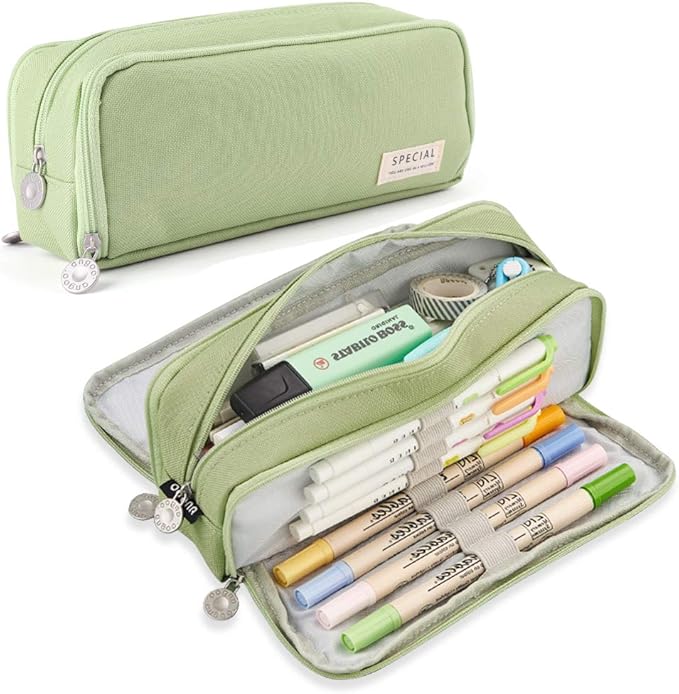 iSuperb Large Pencil Case 3 Compartments Pencil Pouch Big Capacity Pencil Bag for Kids Teen Girls Boys Student School Supplies Oxford Organizer Pen Bag Cosmetic Makeup Pouch