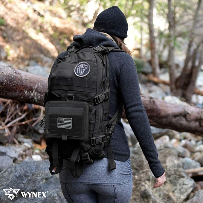 WYNEX Tactical Molle Admin Pouch, Laser-Cut, EDC Organizer Tool Pouch | Utility Organizer EDC Medical Bag, EDC Pocket Modular Pouch, Tactical Accessories EDC Pouch, Include U.S Patch