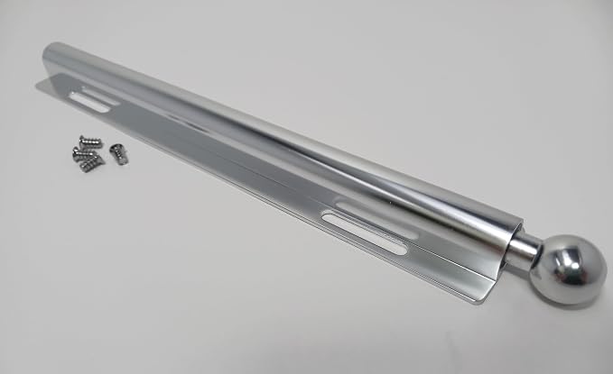 12-Inch Long Expendable and Reversible Pullout Closet Wardrobe Valet Rod with Installation screws (Chrome)